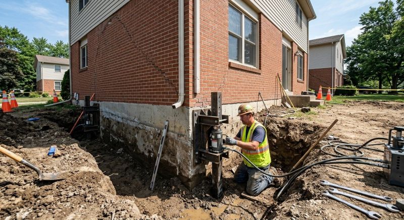 Sinking Foundation Repair in Fairborn, OH