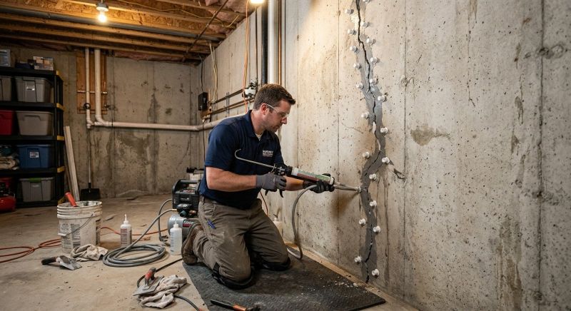 Basement Crack Repair in Troy, OH