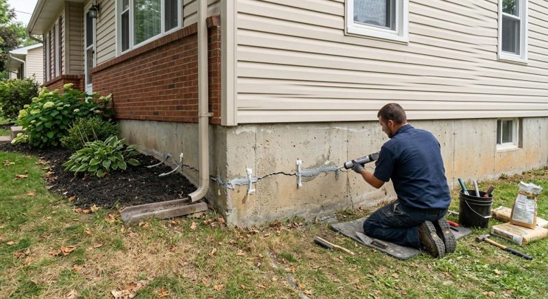 Cracked Foundation Repair in Dayton, OH