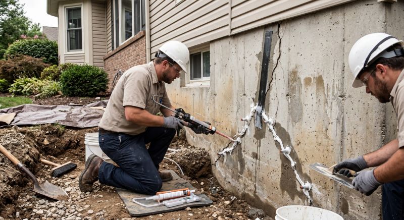 Cracked Foundation Repair in Medway, OH