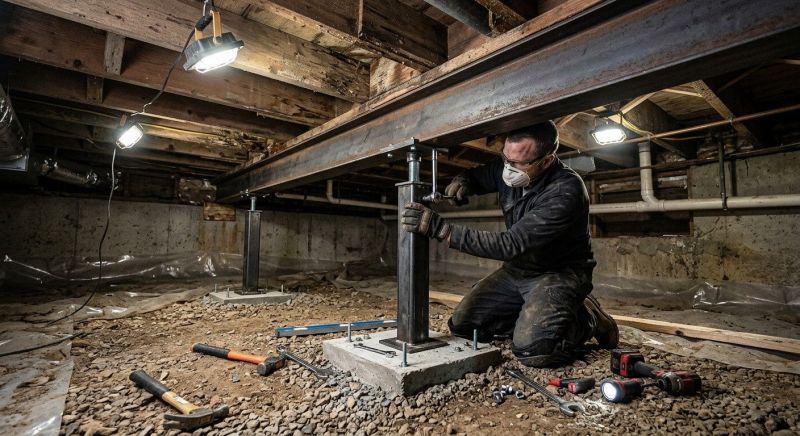 Crawlspace Structural Repair in Troy, OH