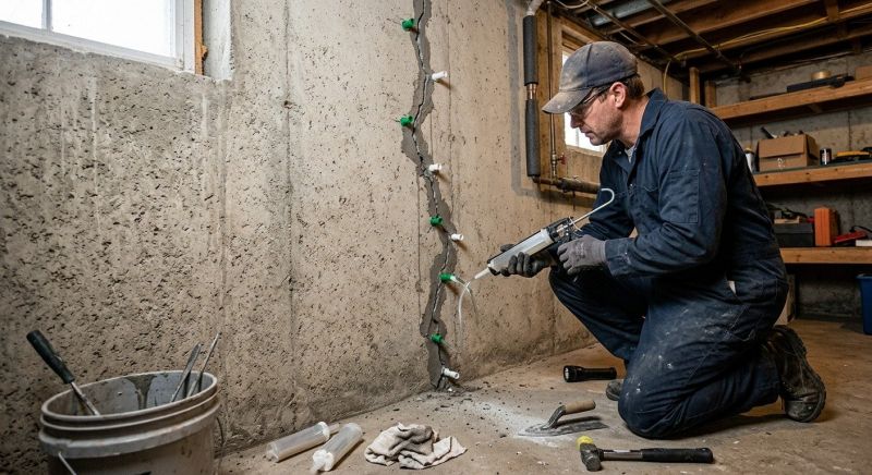 Foundation Crack Repair in Greenville, OH