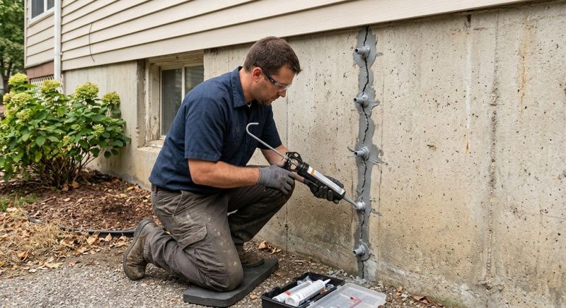 Foundation Crack Sealing in Troy, OH