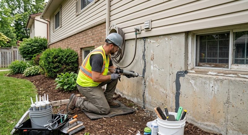 Foundation Crack Sealing in Troy, OH