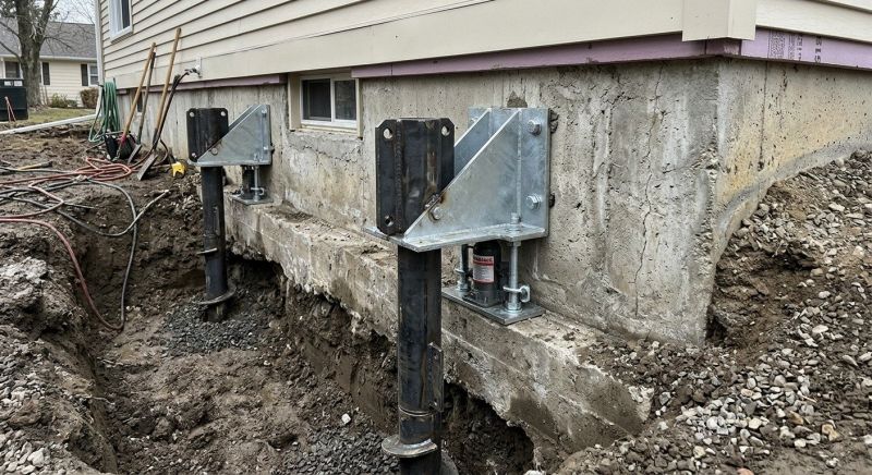 Foundation Pier Leveling in Troy, OH