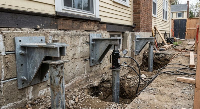 Foundation Pier Leveling in Troy, OH