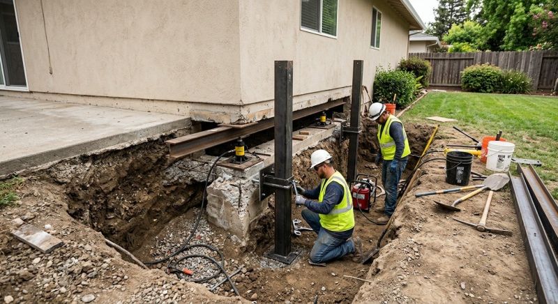 Foundation Pier Repair in Troy, OH