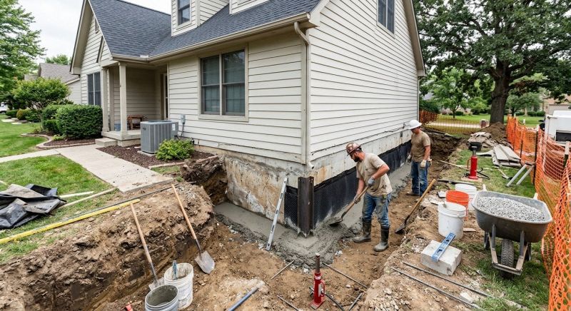 Foundation Settlement Repair in Troy, OH