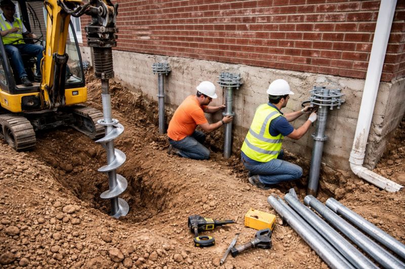 Helical Piers Installation in Troy, OH