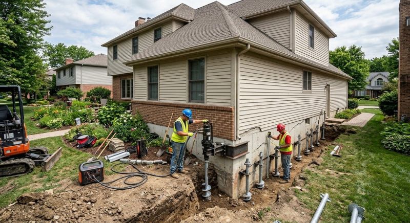 Helical Piers Installation in Troy, OH