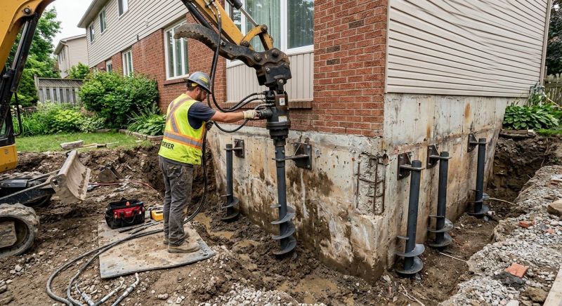 Helical Piers Installation in Troy, OH