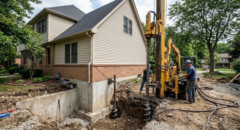 Helical Pile Installation in Troy, OH