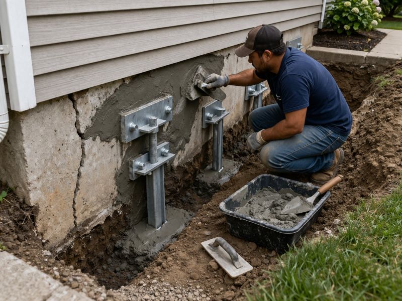 House Foundation Repair in New Lebanon, OH