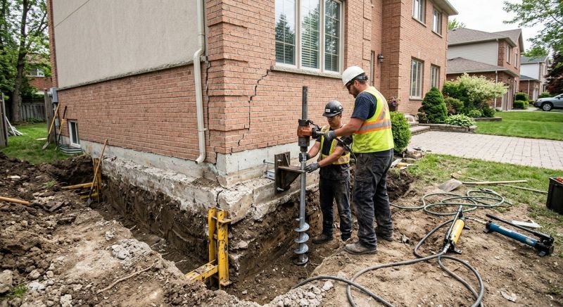 Sinking Foundation Repair in Springfield, OH